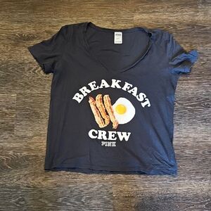 PINK Victoria's Secret Breakfast Crew Tee
